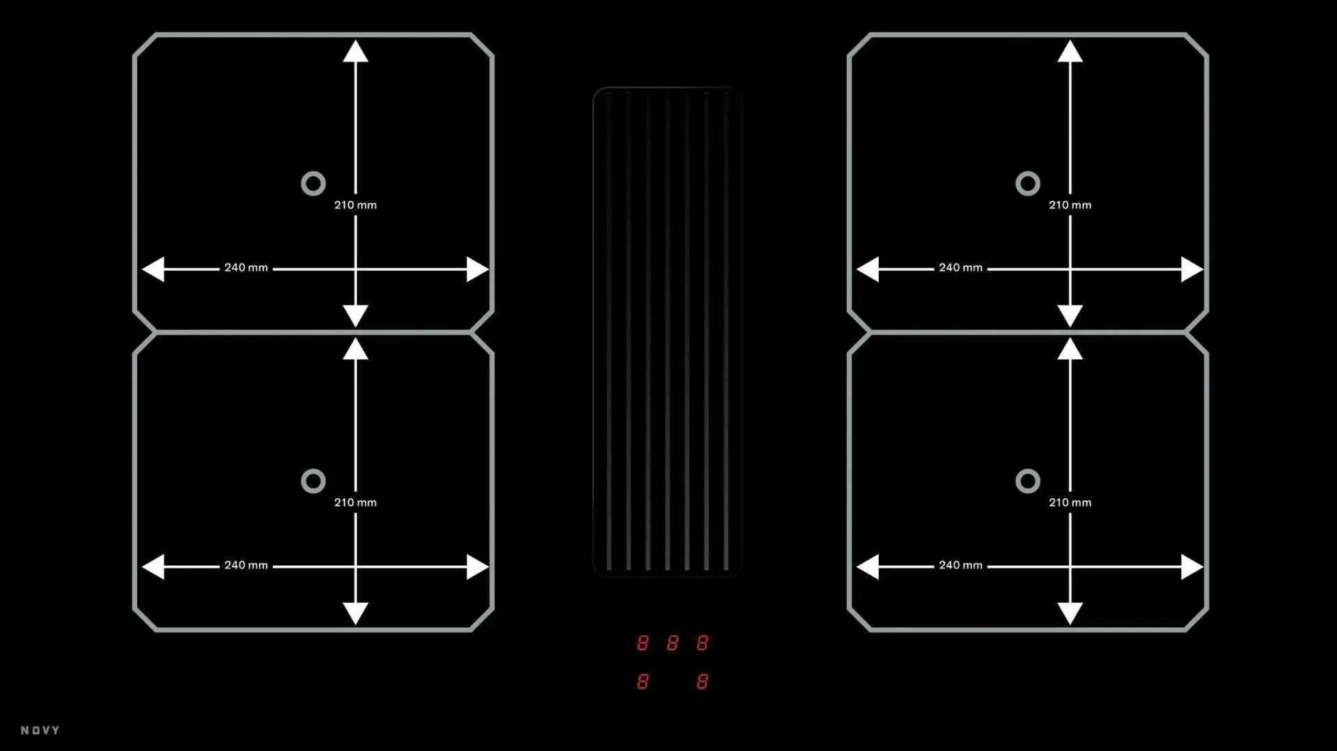 Новая варочная панель + очиститель воздуха Novy Easy Prestige 1866