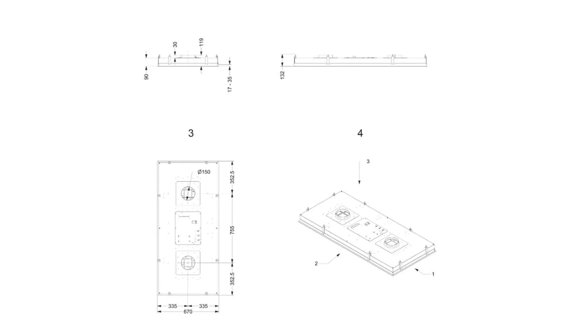 Новый потолочный очиститель воздуха Maxi Pureline 856
