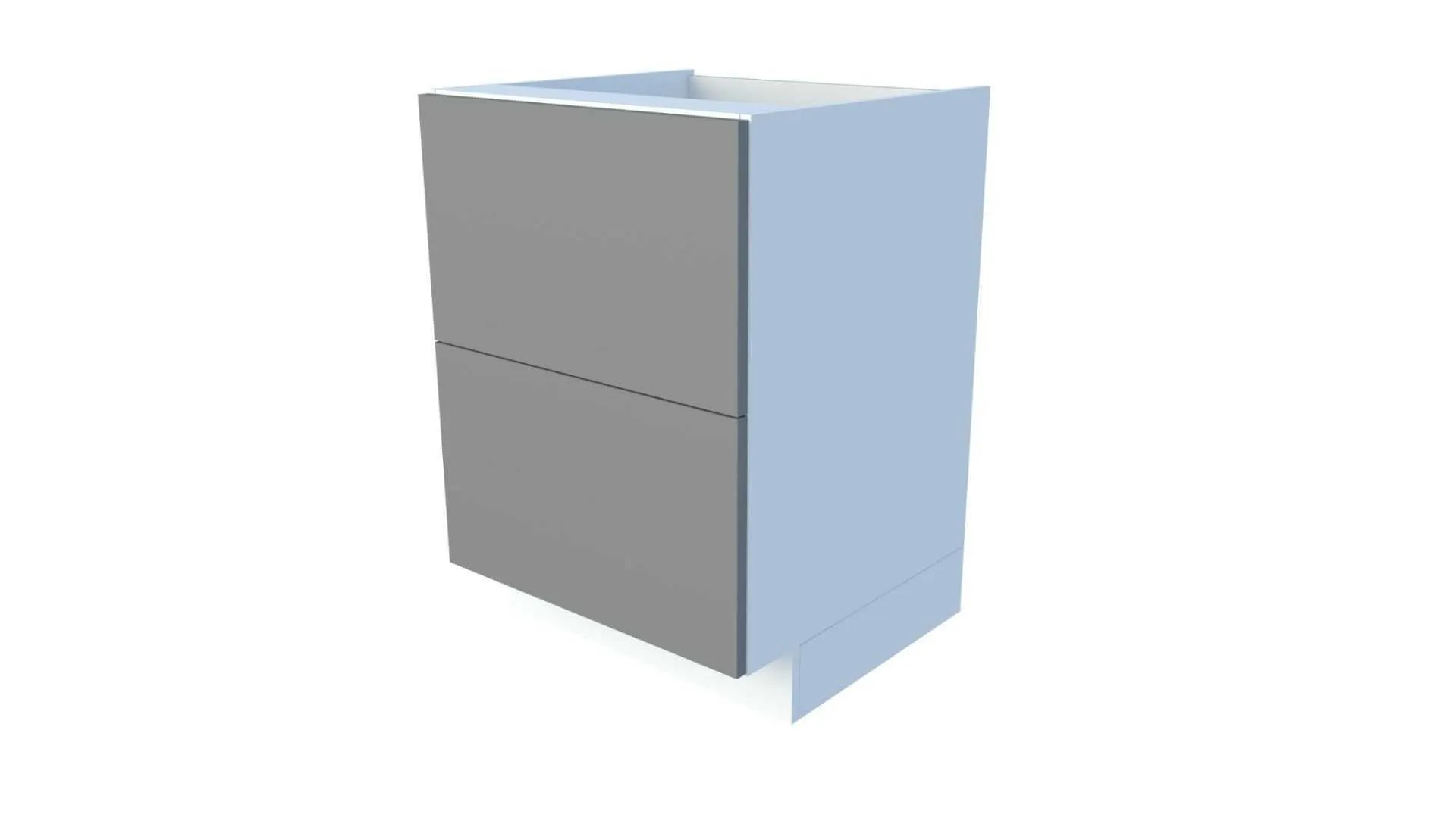 Floor cabinet with 2 drawers, 60-69 cm