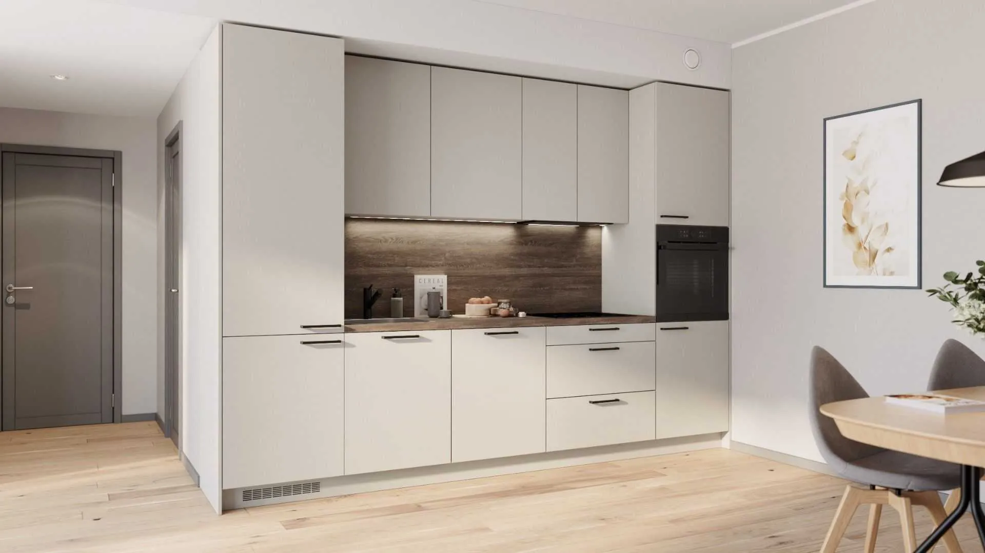 Mila straight kitchen set 324 cm