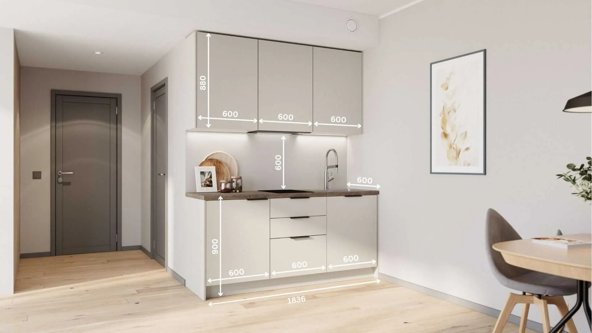 Liane mini kitchen 184 cm