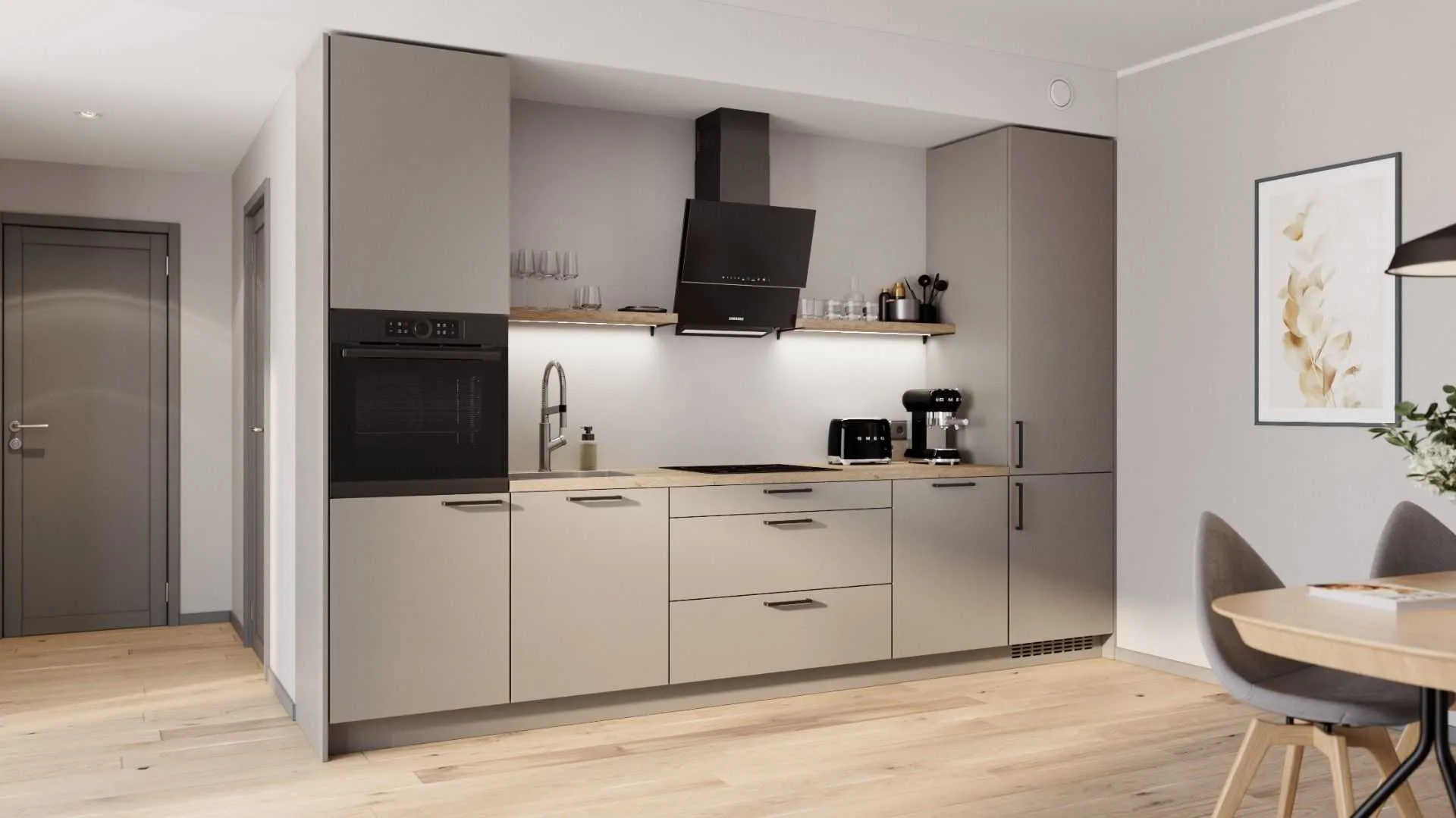 Celine straight kitchen set 344 cm