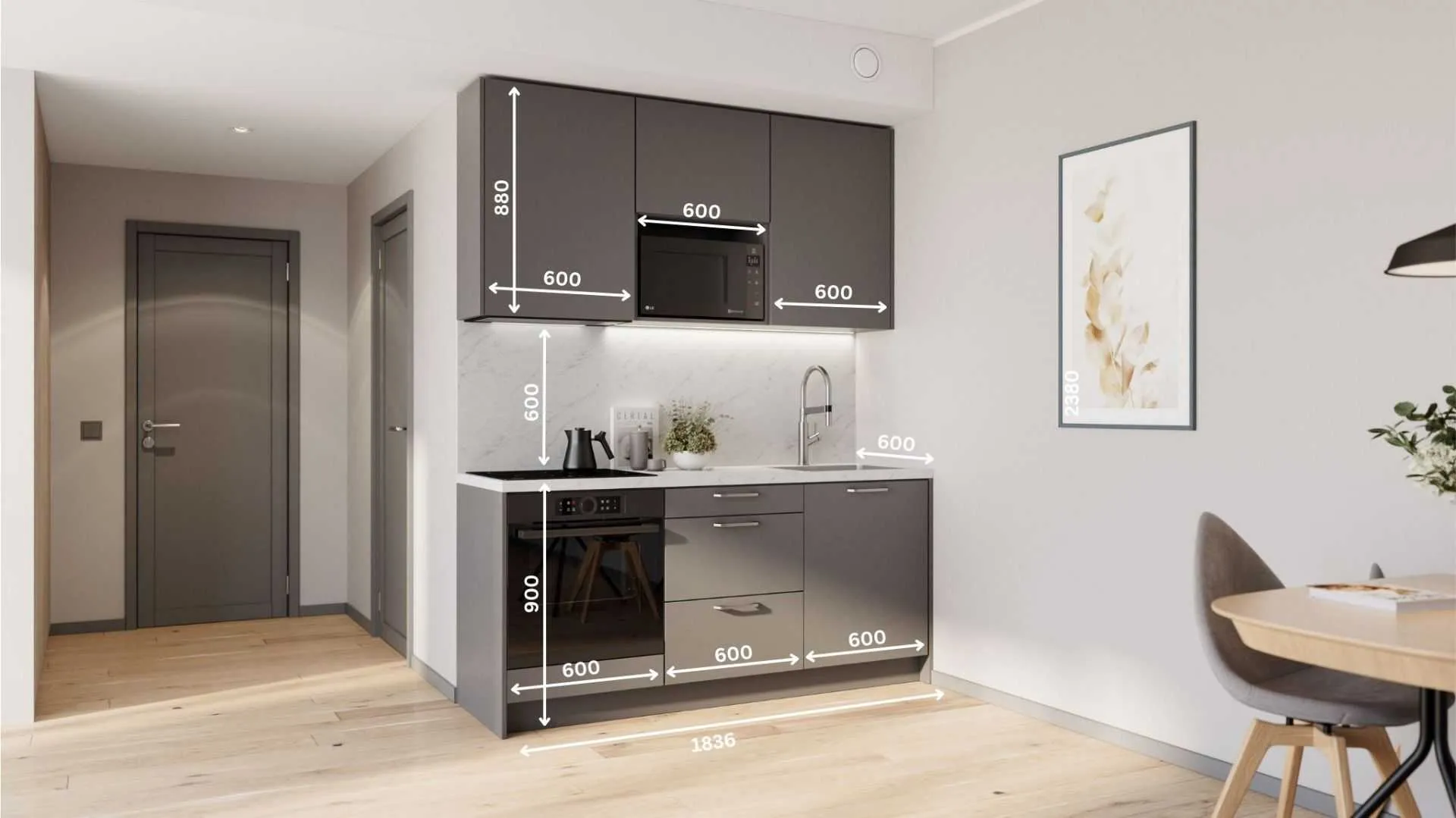 Elaine mini kitchen 184 cm