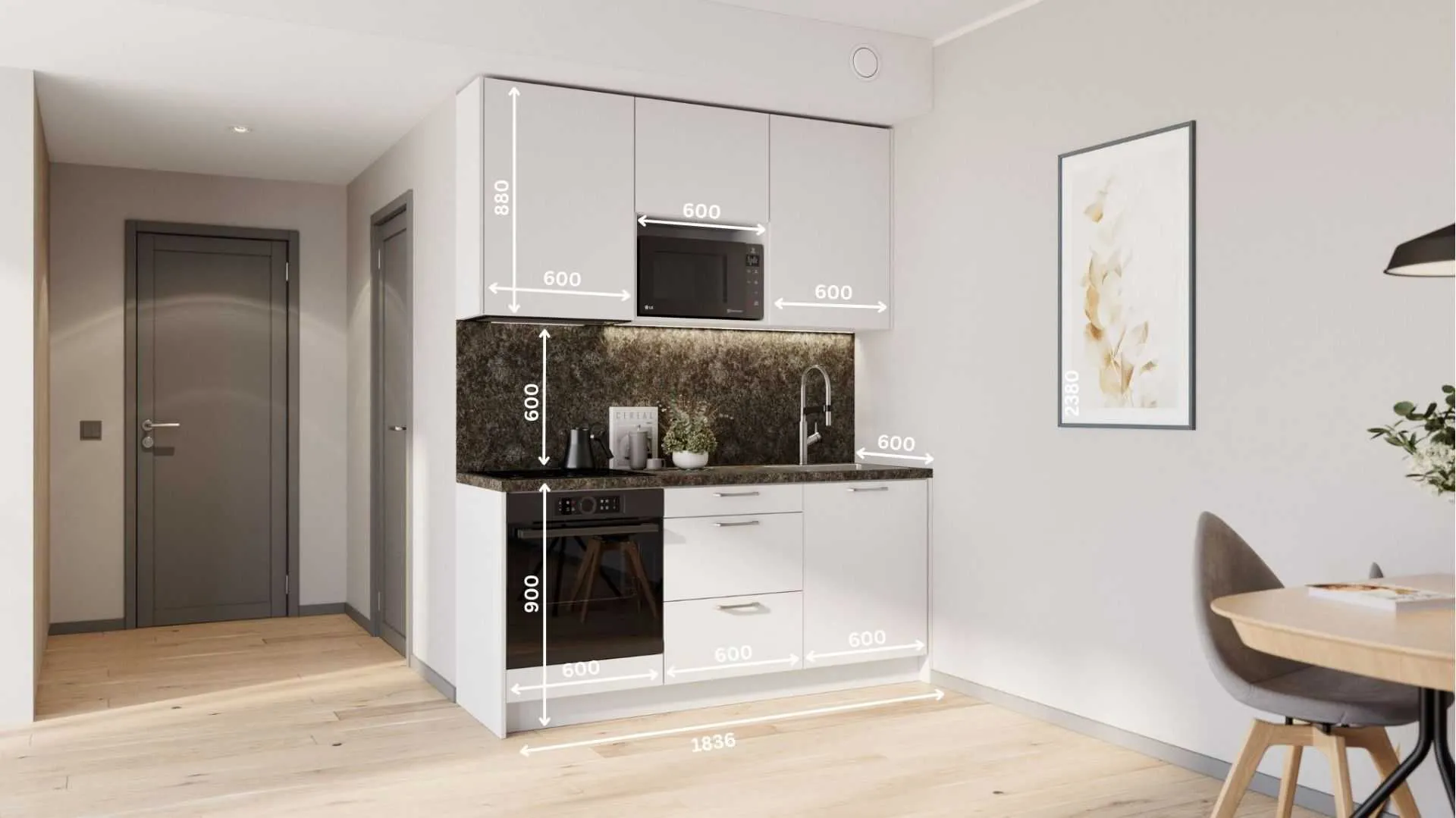 Lenea mini kitchen 184 cm