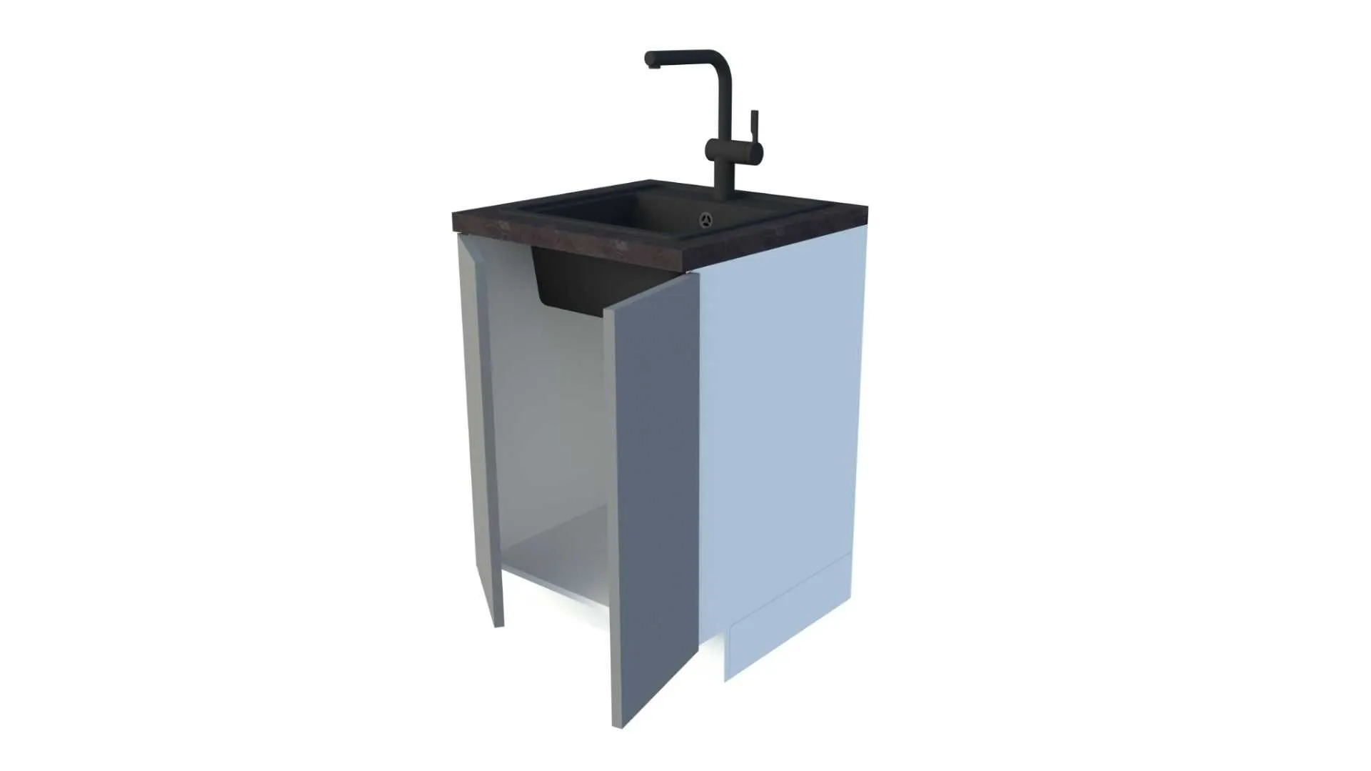 Valamukapp 2 ukse ja vaheriiulita, 80-89 cm