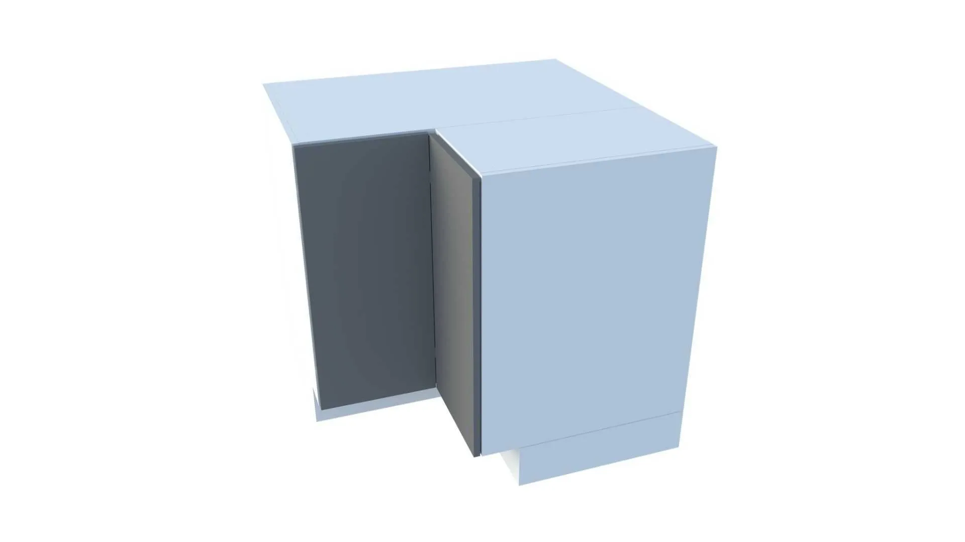 Угловой шкаф без полок, 90 см