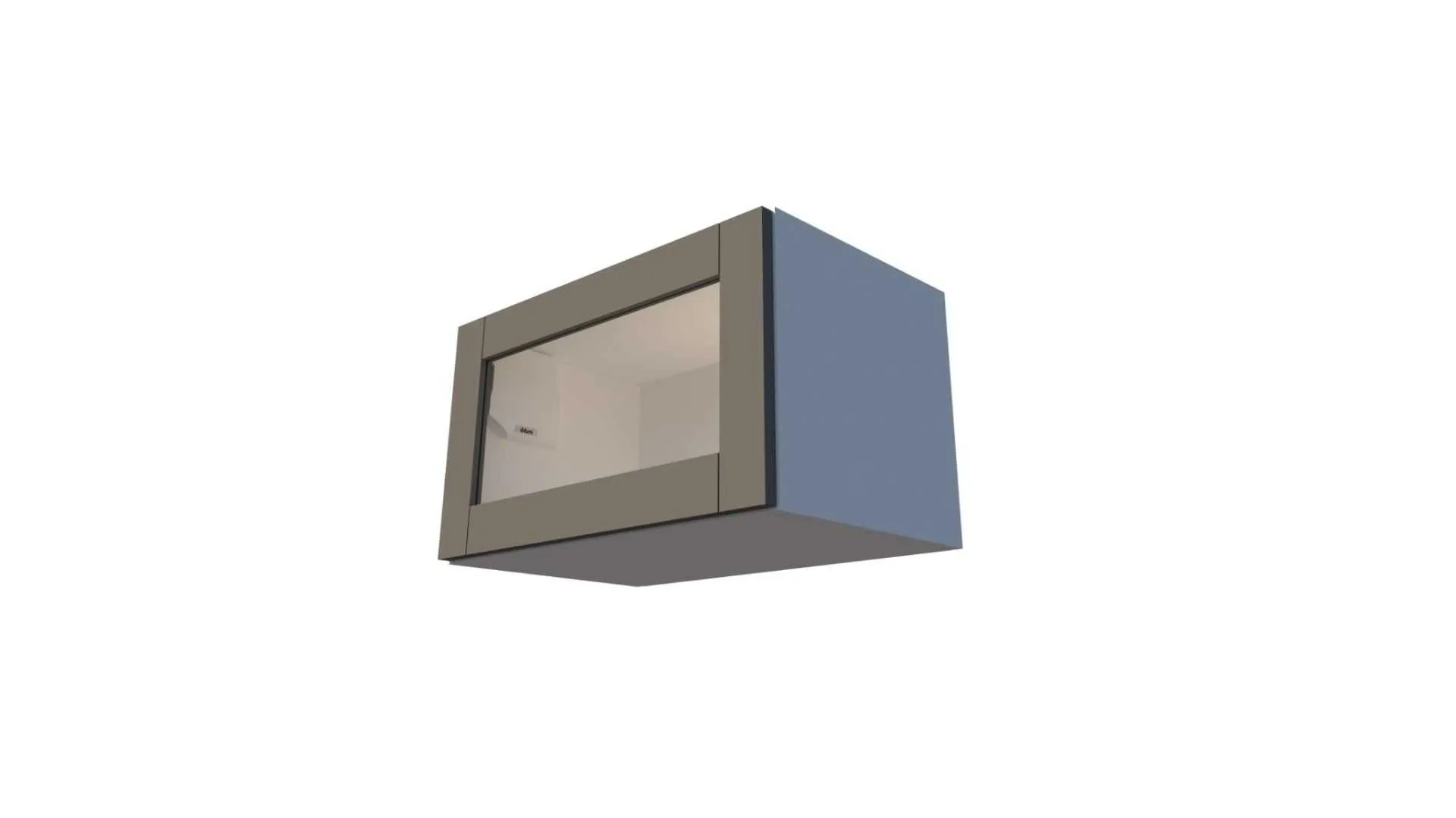 Seinakapp üles avaneva klaasuksega 45×60–69 cm – elegantne ja valgusküllane köögikapp