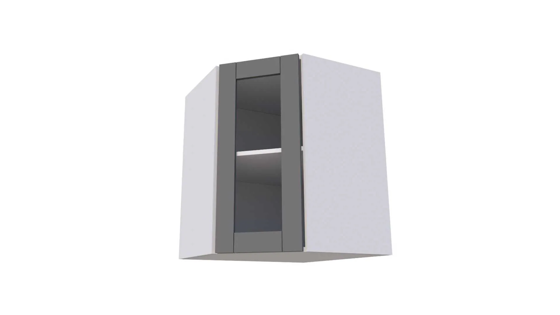 Nurgakapp ukse ja vaheriiuliga, 60 cm