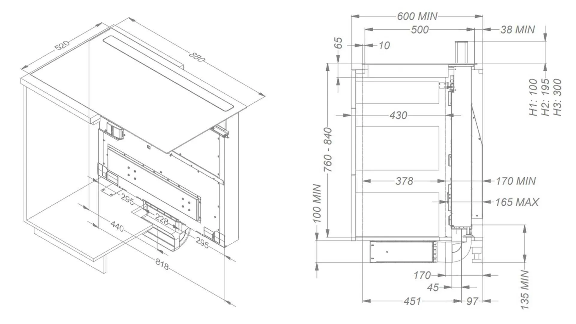 Новая варочная панель + очиститель воздуха Novy Panorama Power 1841