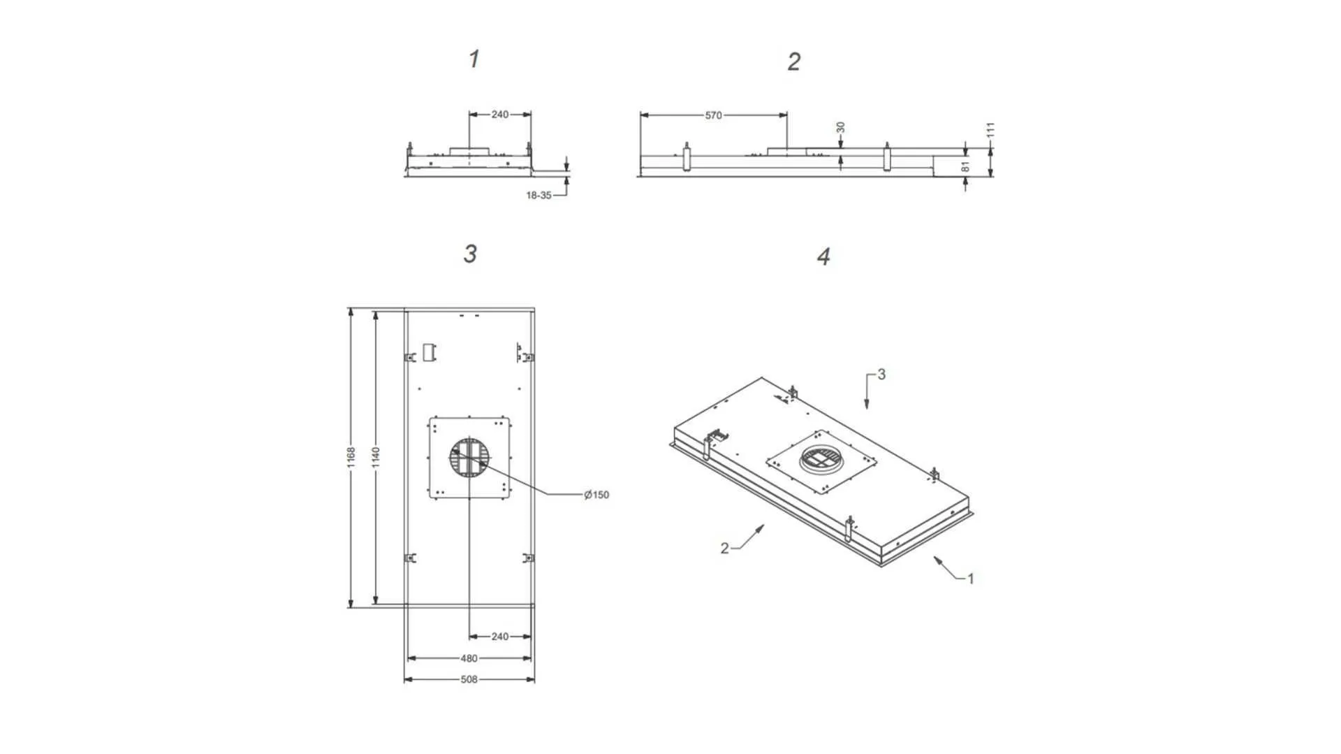 Новый потолочный очиститель воздуха Pureline 6848