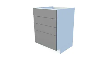 Floor cabinet with 4 drawers, 30-39 cm