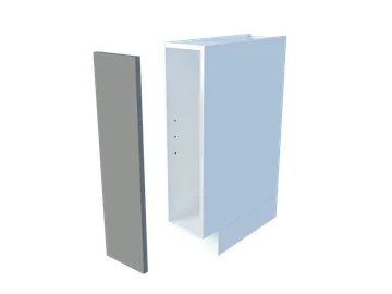 Madal väljatõmmatav köögikapp (ilma sisuta), 40-49 cm