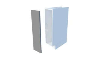 Madal väljatõmmatav köögikapp (ilma sisuta), 30-39 cm