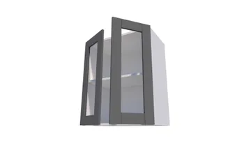 Seinakapp 2 ukse ja vaheriiuliga, 70-79 cm