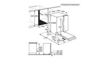 Встраиваемая посудомоечная машина Electrolux 45 см 300 серии AirDry