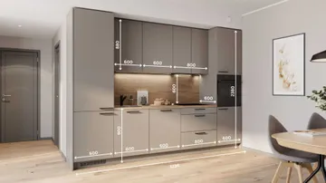 Meira straight kitchen set 324 cm