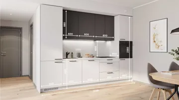 Nella straight kitchen set 324 cm