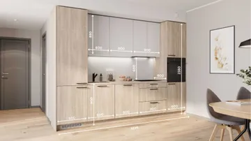 Nina straight kitchen set 324 cm