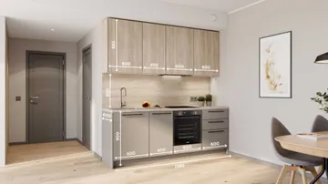 Amelie straight kitchen set 229 cm