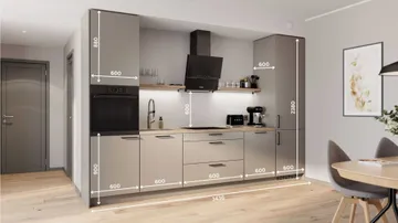 Celine straight kitchen set 344 cm