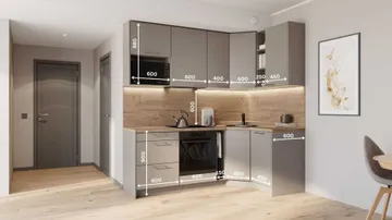 Alvaia corner kitchen set 132×222 cm