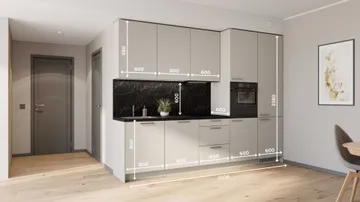 Lenee straight kitchen set 304 cm