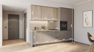 Стелла прямой кухонный гарнитур 304 см