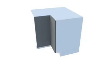 Corner cabinet with 1 shelf, 90 cm