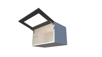 Seinakapp üles avaneva klaasuksega 45×60–69 cm – elegantne ja valgusküllane köögikapp