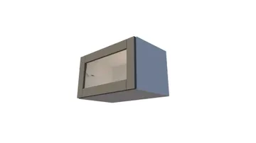 Seinakapp üles avaneva klaasuksega 45×60–69 cm – elegantne ja valgusküllane köögikapp