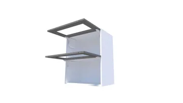 Seinakapp 2 ülesse avaneva klaasuksega, kõrgus 71 cm