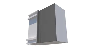 Ülemine L-kujuline nurgakapp ja vaheriiuliga, 60 cm