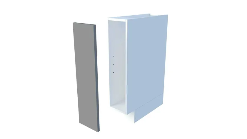 Madal väljatõmmatav köögikapp (ilma sisuta), 15-19 cm